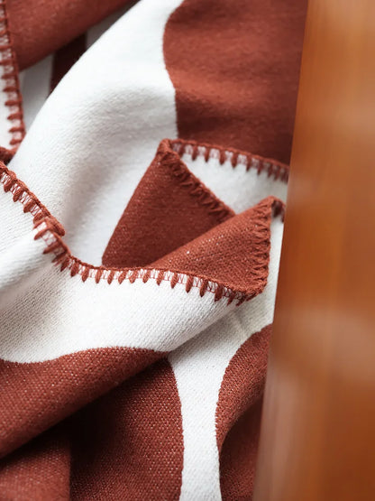 Nordic Weave: Imitation Cashmere Throw Blanket