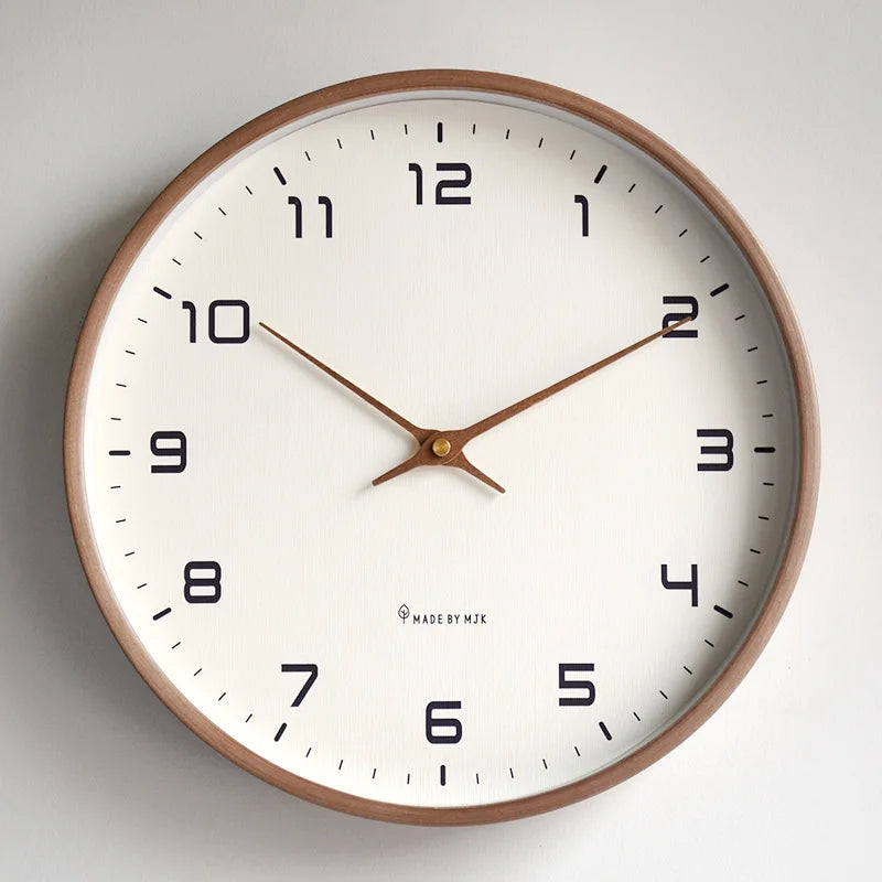 Nordic Quiet: 12'' Wooden Wall Clock