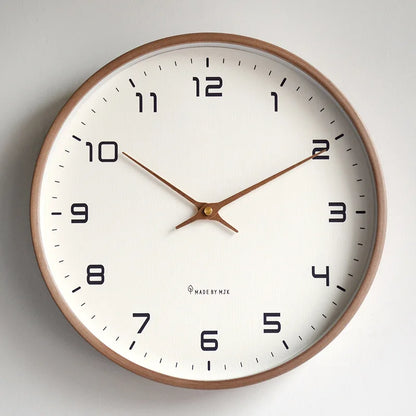 Nordic Quiet: 12'' Wooden Wall Clock