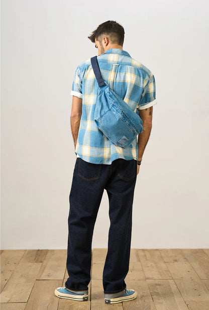 Denim Route: Vintage Washed Crossbody Sling Bag