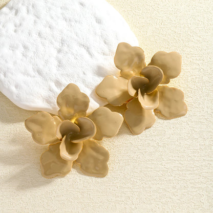 Tropic Bloom: Statement Floral Drop Earrings for Summer