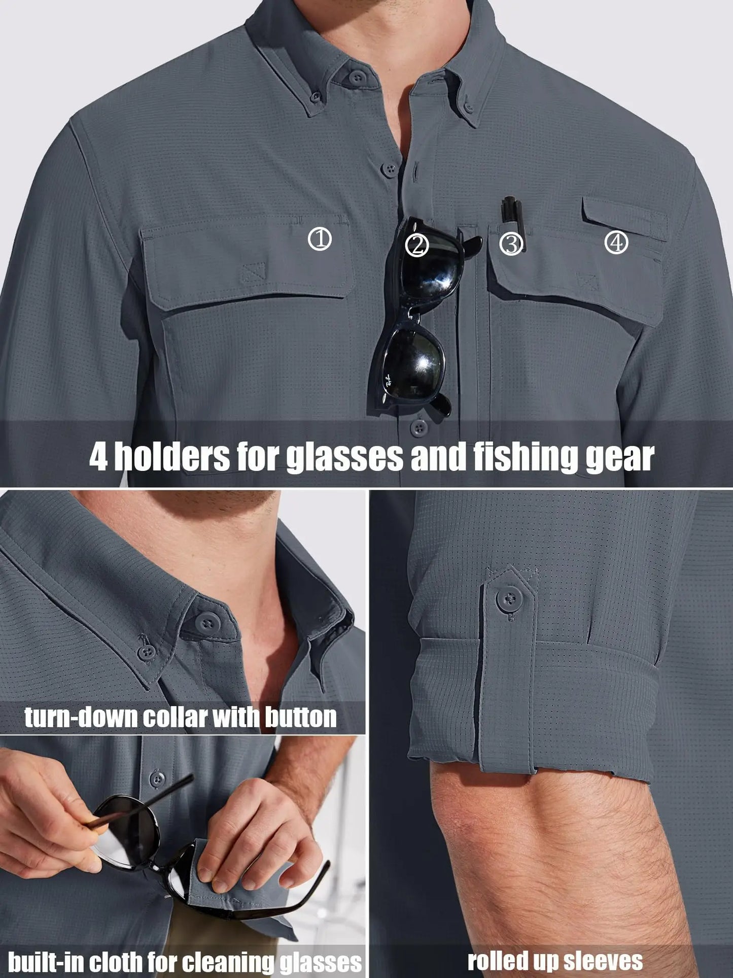 Men's Long Sleeve Quick-Dry Shirt – UPF 50+ Sun Protection & Outdoor Performance