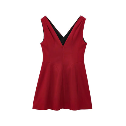 Women's V-Neck Backless Mini Dress – Bold Summer Style for Parties & Nights Out