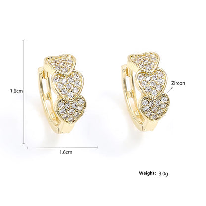 Eterna Love: Round Cubic Zirconia Hoop Earrings