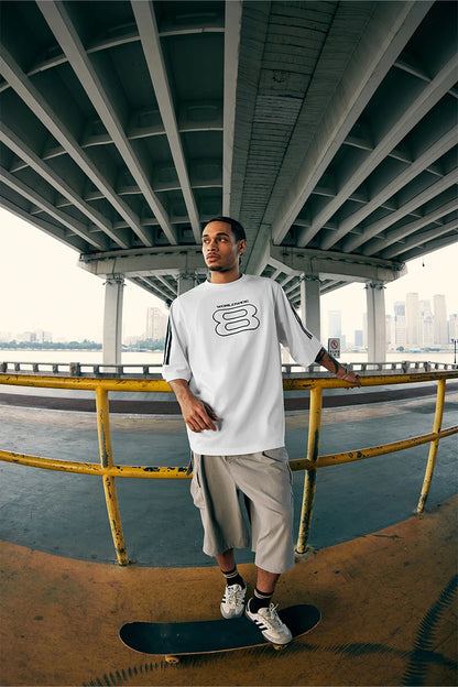 Men's Paneled Embroidered Tech T-Shirt – Built for Movement, Styled for the Street