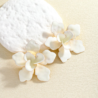 Tropic Bloom: Statement Floral Drop Earrings for Summer