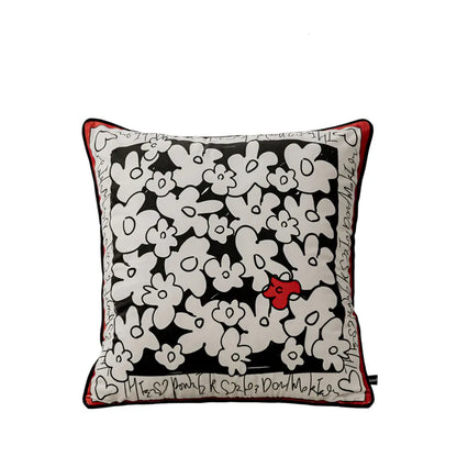 Vintage Floral Velvet Throw Pillow Covers Home Art Deco Pillowcase Square Pillow Case Cushion Cover for Bed Sofa Living Room Car