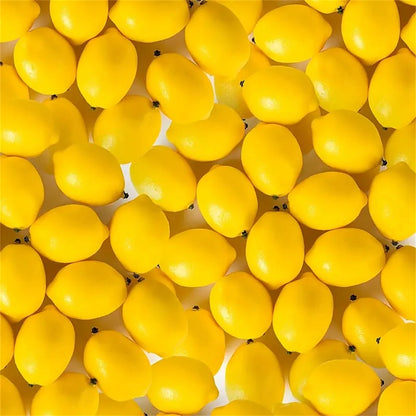 20pcs, Artificial Lemon 3inch, Simulation Lemon Artificial Yellow Lemon Fake Lemon, Simulation Fruit Home Decoration