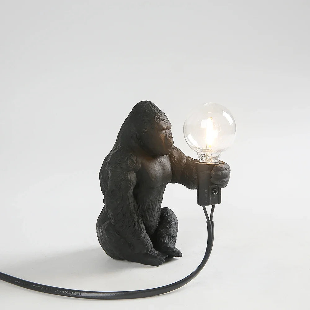 Urban Primal: Gorilla Resin Table Lamp