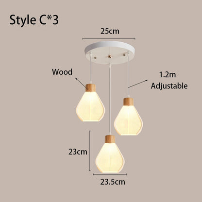 Art 3D Printing Chandelier Simple Modern Restaurant Light Net Red Cream Wind Bedroom Bedside Atmosphere bar Chandelier