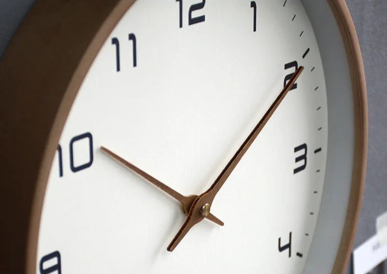 Nordic Quiet: 12'' Wooden Wall Clock