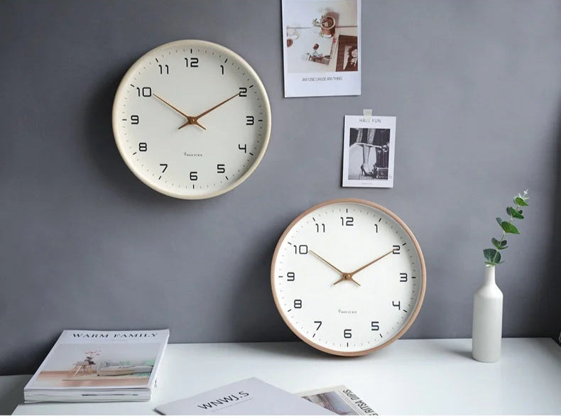 Nordic Quiet: 12'' Wooden Wall Clock