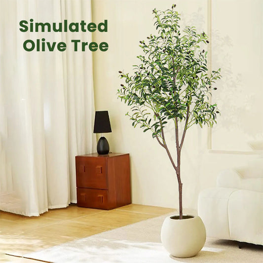 Olivo artificial realista, planta de olivo artificial realista para decoración del hogar, la oficina y el jardín.