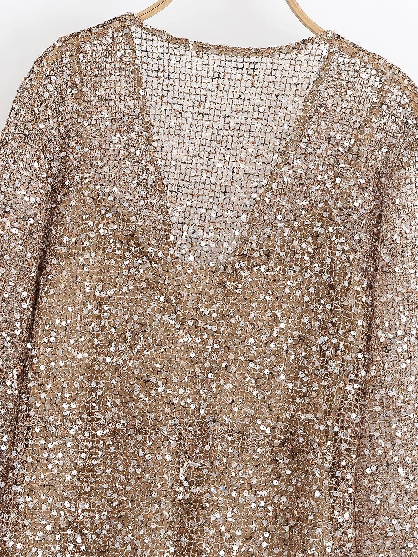 Women's Sequin-Embellished V-Neck Midi Dress – Lightweight Elegance for Summer