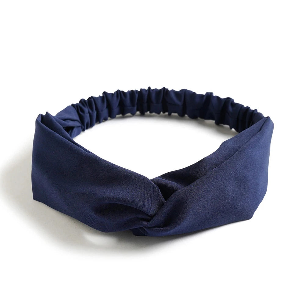 Boho Crown: Vintage Cross Turban Headband with Rhinestone Detail