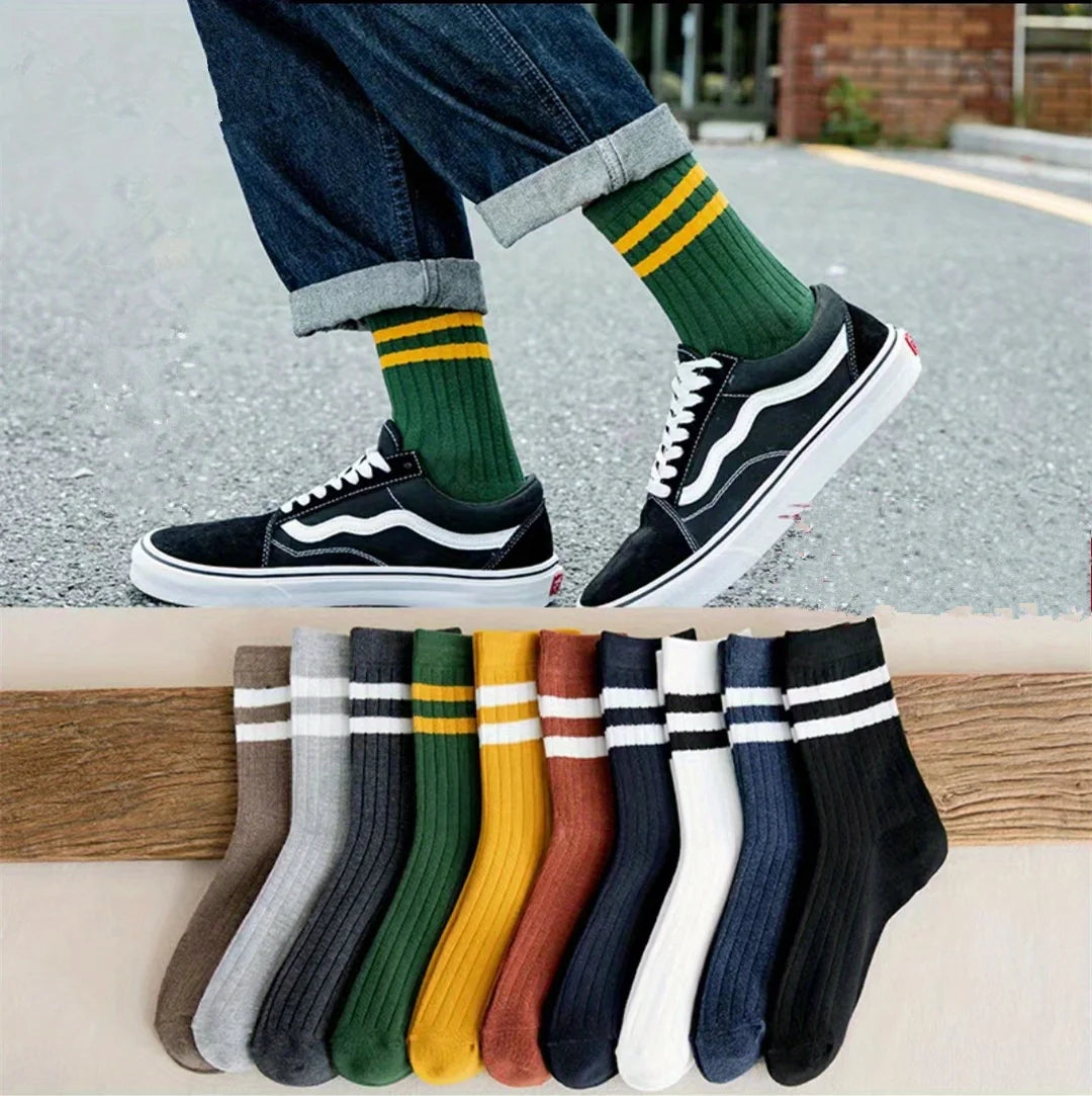 RetroStep: 5-Pair Men’s Vintage Athletic Socks