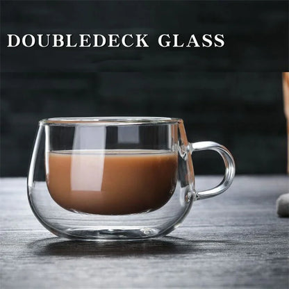 Double Wall Glass Coffee Mug