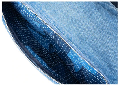 Denim Route: Vintage Washed Crossbody Sling Bag