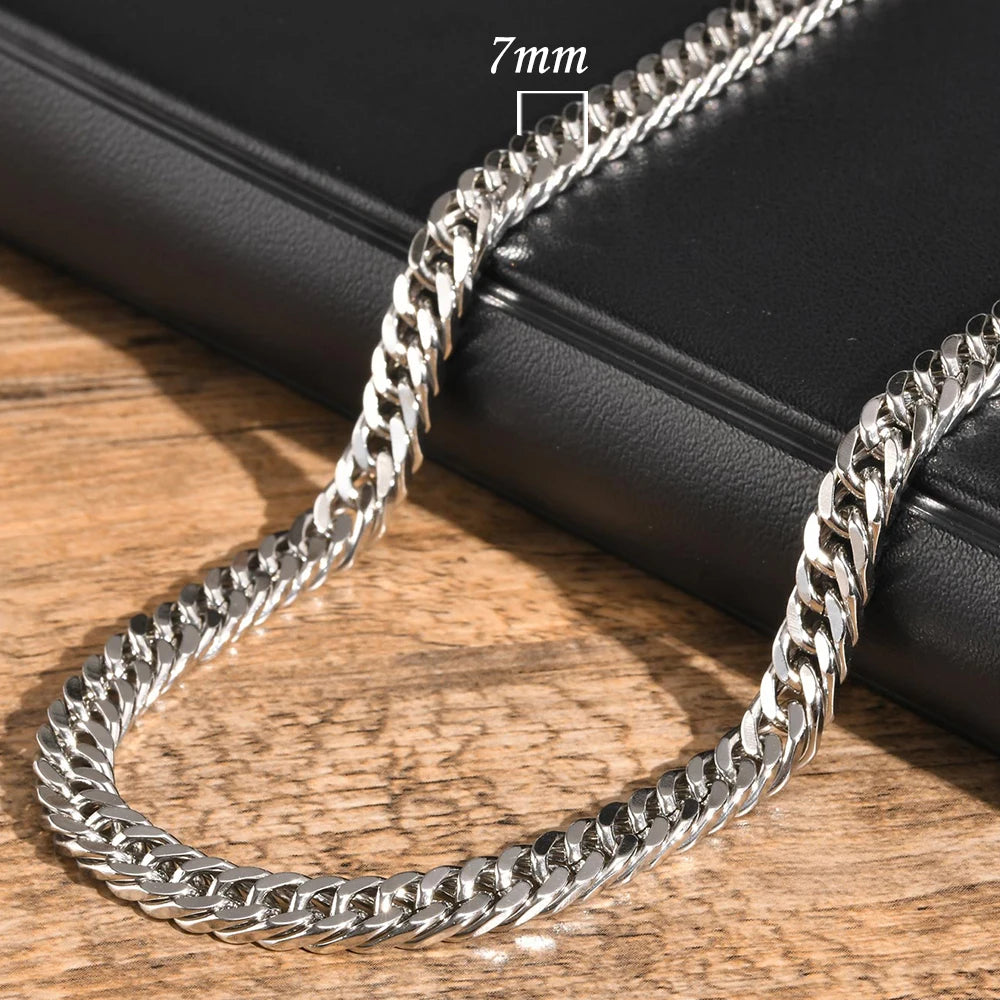 Vnox Cuban Link Chain Necklace – Waterproof Stainless Steel Unisex Jewelry