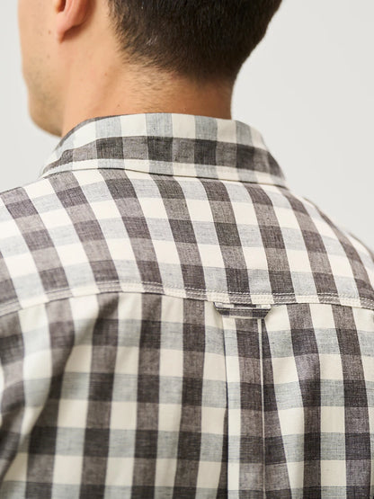 Men's Oversized Plaid Linen-Cotton Shirt – Lightweight Comfort With Classic Style