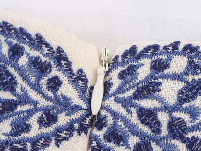 Women's Embroidered Hollow Midi Dress – Elegant Square Neck Style for Summer