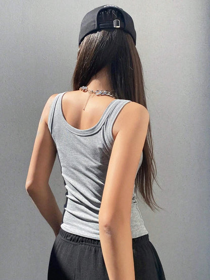 Women's Comfy Tight Tank Top – Summer Essential with Beauty Back Detail