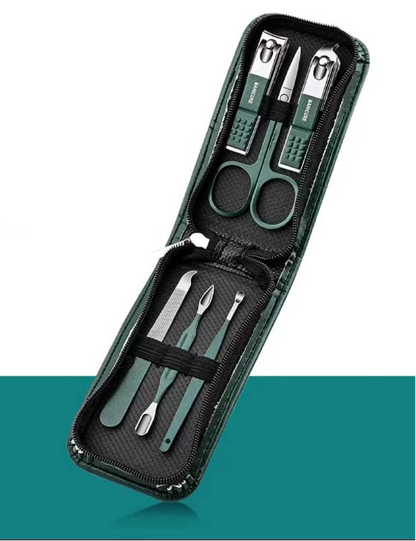 Steel Trim: Men’s 6-Piece Stainless-Steel Nail Clippers Set