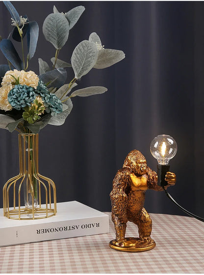 Urban Primal: Gorilla Resin Table Lamp