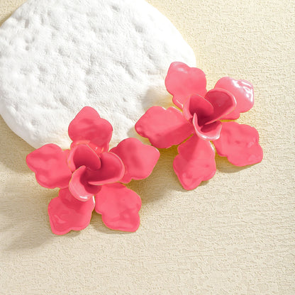 Tropic Bloom: Statement Floral Drop Earrings for Summer