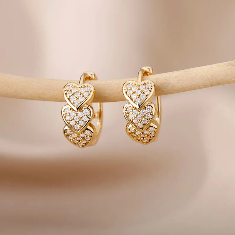 Eterna Love: Round Cubic Zirconia Hoop Earrings