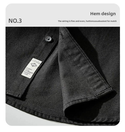 Men's Retro Workwear Shirt Jacket – Clean, Structured, Versatile