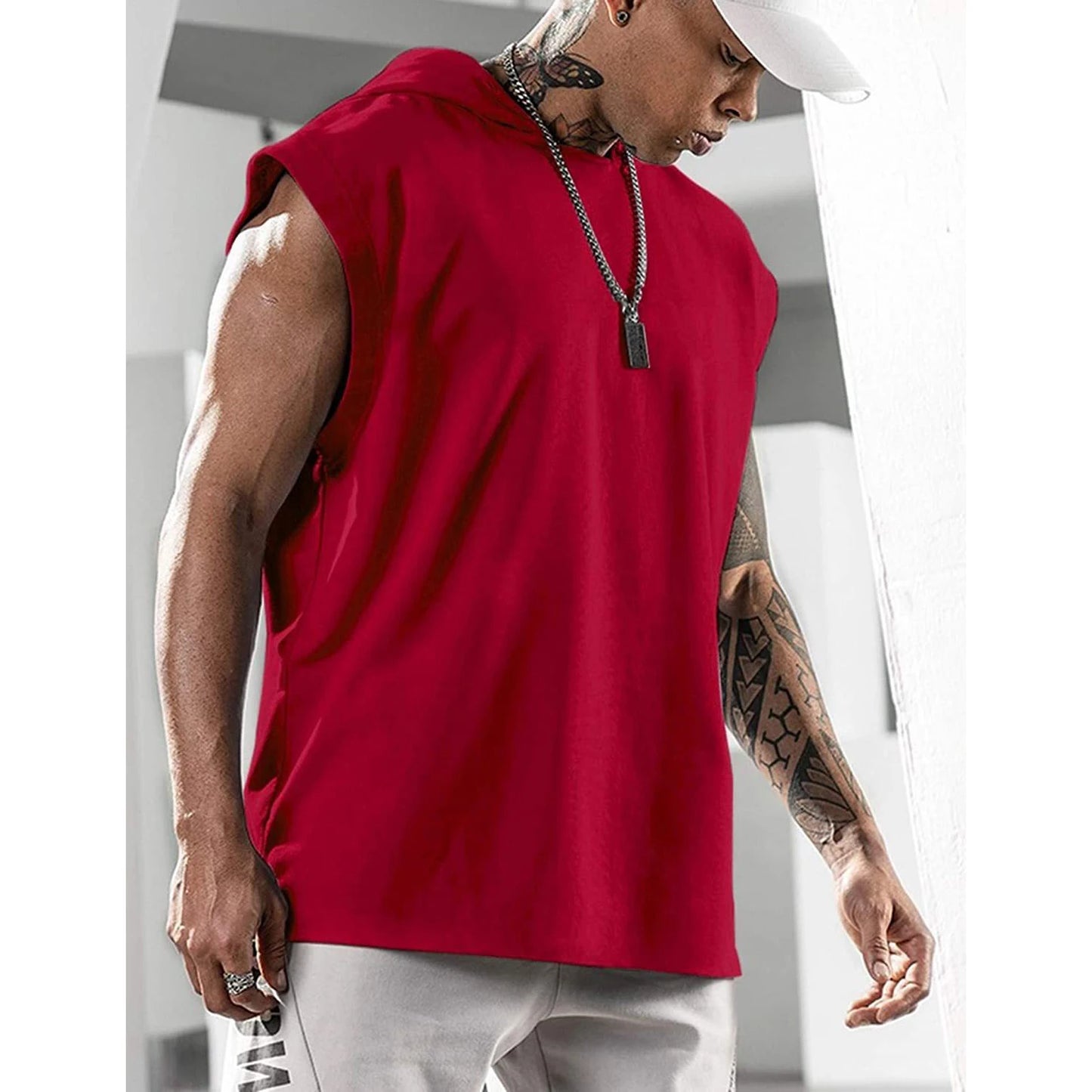 Men's Hooded Tank Top – Sleeveless Comfort with Streetwear Attitude