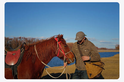 Men's Oversized Vintage Denim Jacket – 12.5oz Cotton for Cool-Season Style