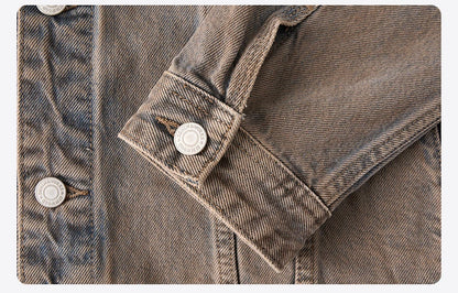 Men's Oversized Vintage Denim Jacket – 12.5oz Cotton for Cool-Season Style