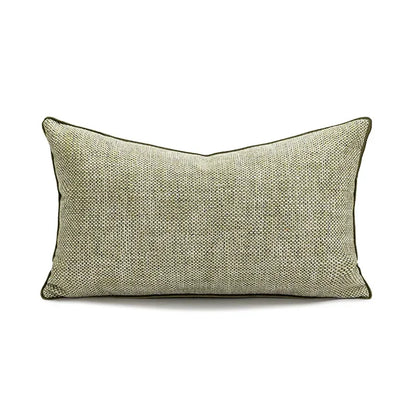 Verdant Line: Light Luxury Geometric Pillow Cover