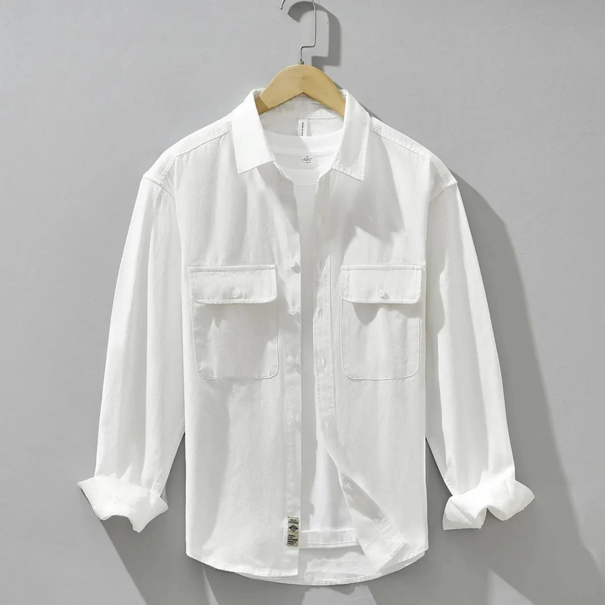 Men's Retro Workwear Shirt Jacket – Clean, Structured, Versatile