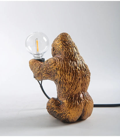 Urban Primal: Gorilla Resin Table Lamp