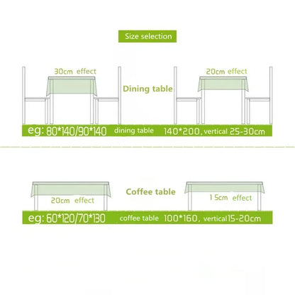 Elegant Cotton Linen Tablecloth with Tassels