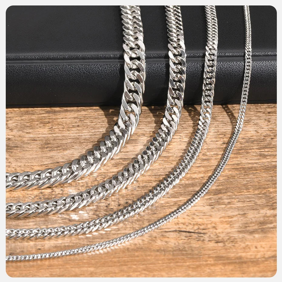 Vnox Cuban Link Chain Necklace – Waterproof Stainless Steel Unisex Jewelry