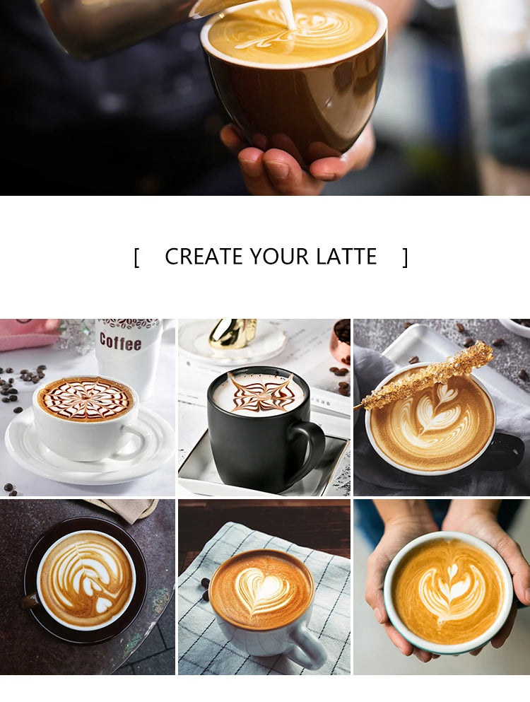 Milk Frother Jug Stainless Steel Container 100ML 350ML 600ML Frothing Pitcher Coffee Cups Latte Barista Espresso Maker Accessory