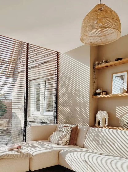 Glow Nest: Handwoven Rattan Pendant Lamp