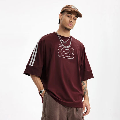 Men's Paneled Embroidered Tech T-Shirt – Built for Movement, Styled for the Street