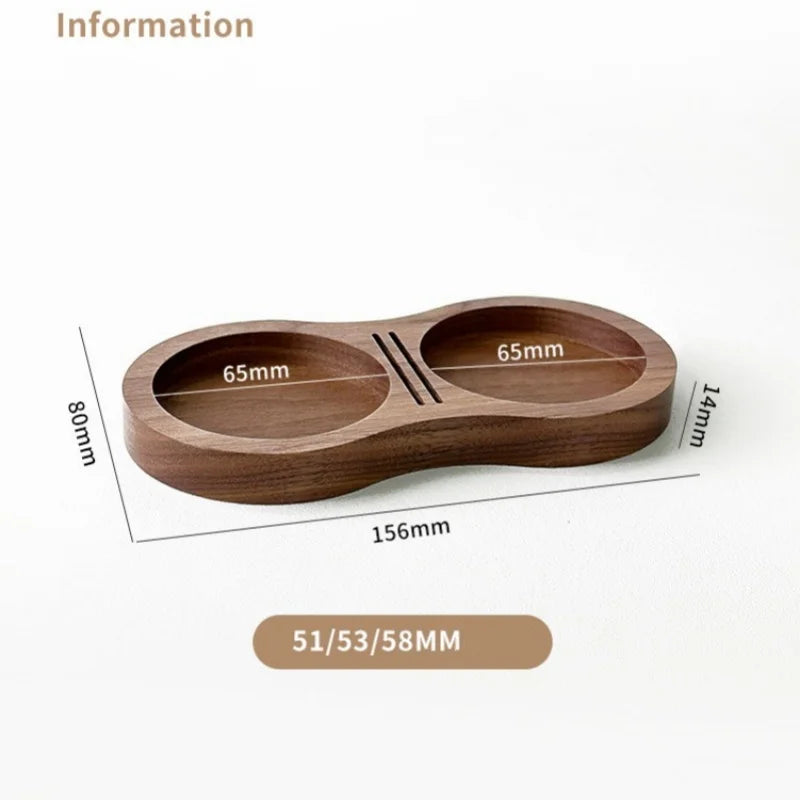 Walnut Wood Coffee Tamper Mat Stand