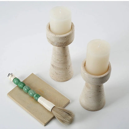 Homestay Retro Stone Candle Holder