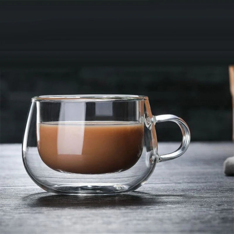 Double Wall Glass Coffee Mug