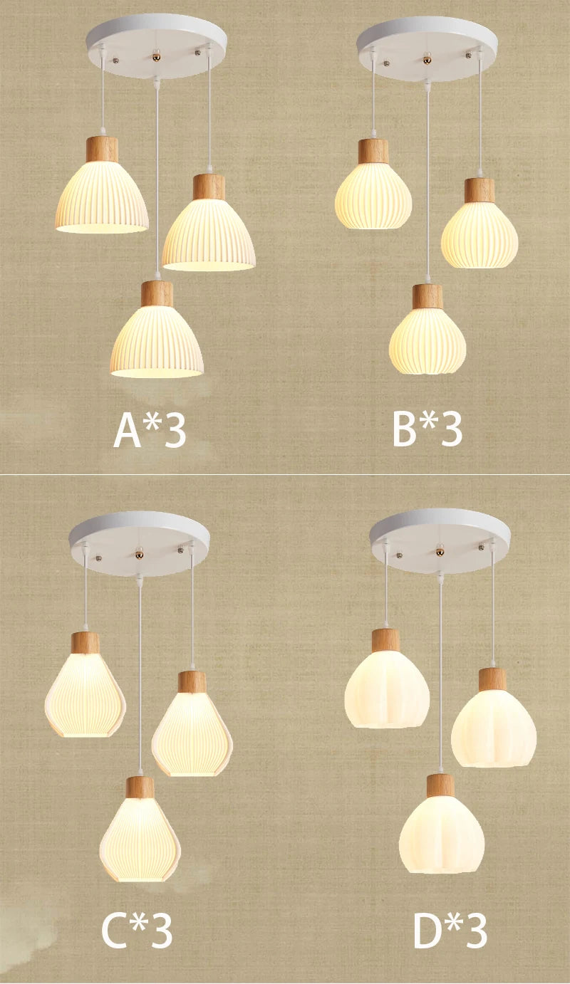 Art 3D Printing Chandelier Simple Modern Restaurant Light Net Red Cream Wind Bedroom Bedside Atmosphere bar Chandelier