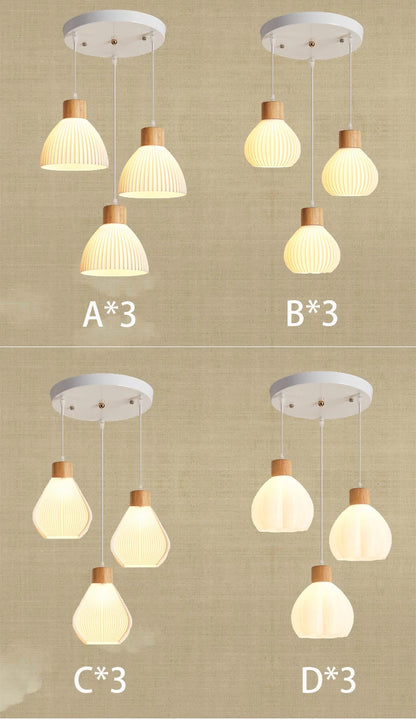 Art 3D Printing Chandelier Simple Modern Restaurant Light Net Red Cream Wind Bedroom Bedside Atmosphere bar Chandelier