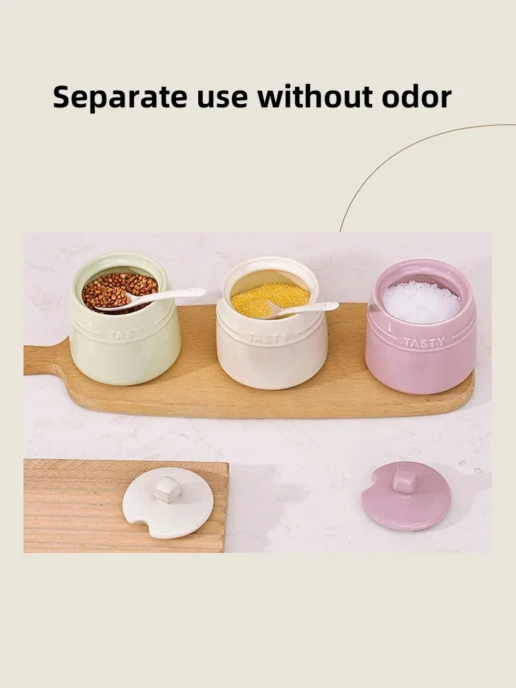 Rainbow Ceramic Spice Jar