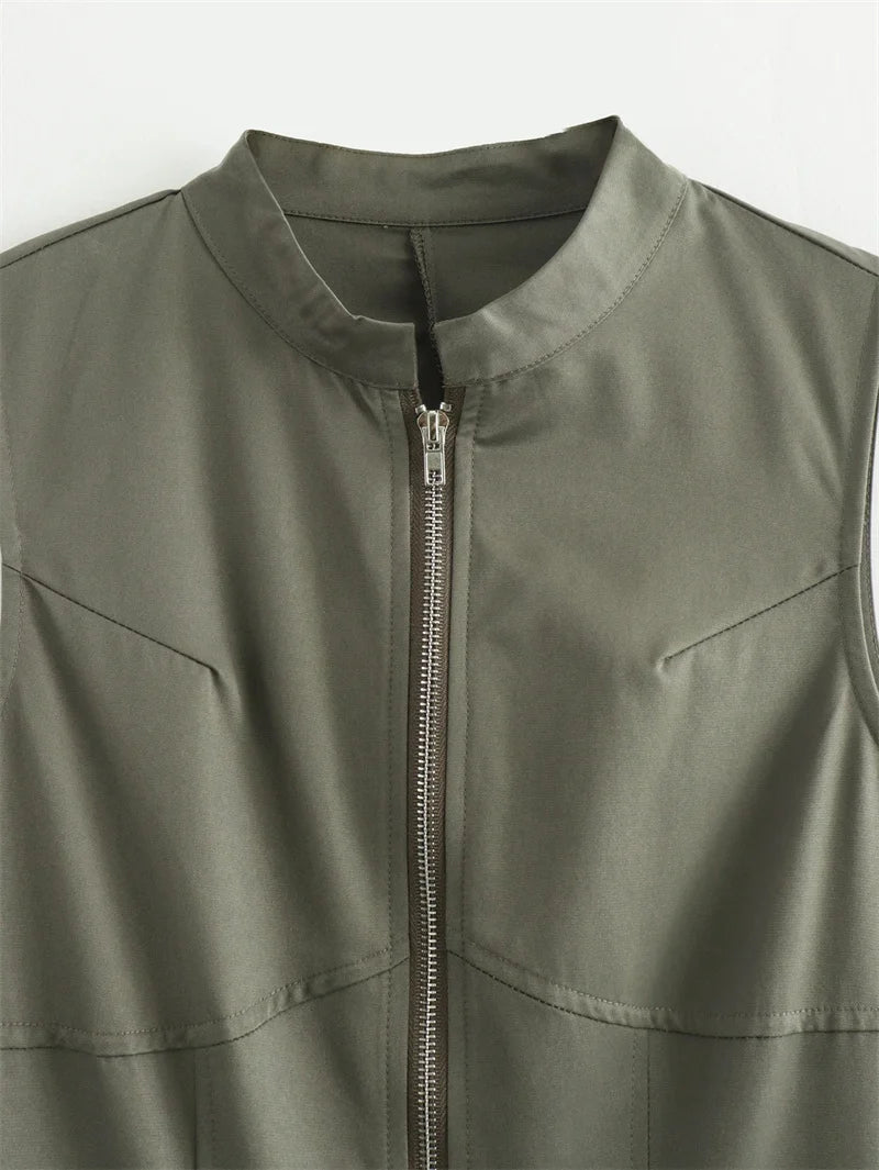 Women's Pleated Bodycon Midi Dress – Sleek Sleeveless Style for Summer Events