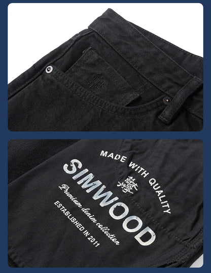 Men's Washed Vintage Straight Jeans – 13.8oz Softened Denim, Four-Season Fit